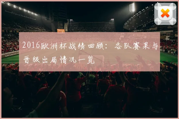 2016欧洲杯战绩回顾:各队赛果与晋级出局情况一览